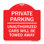 Panneau «Signmission Designer Series» - Stationnement privé pour les voitures non homologuées | Panneau architectural rouge et blanc en aluminium de gros calibre 18 po x 18 po | Protégez votre entreprise | Fabriqué aux États-Unis