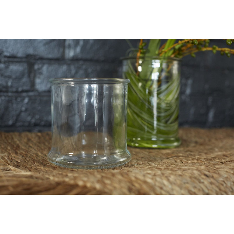 Vase de table en verre fabriqué à la main Deayra, H 4,75 po x l 5 po x P 5 po
