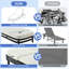 Méridiennes de patio en aluminium Zorvel avec coussins en oléfine et inclinaison réglable-126540627