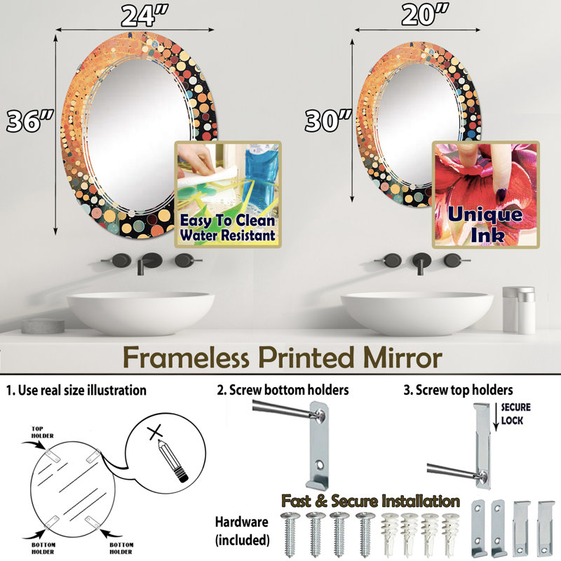 Miroir Bassing, 30 po x 20 po