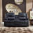 73" Wide Breathable Leather Manual Reclining Loveseat Sofa, 2-Seater Recliner Couch With Storage & Cup Holder-1490591805