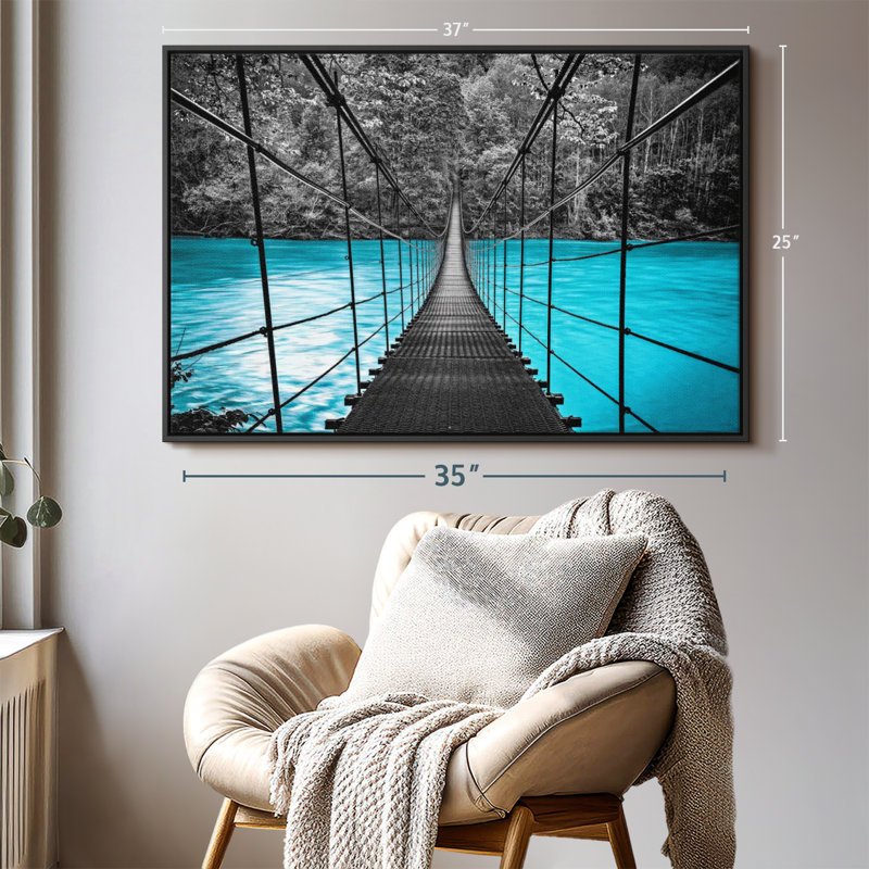 Impression sur toile Suspension Bridge, H 37 po x l 25 po