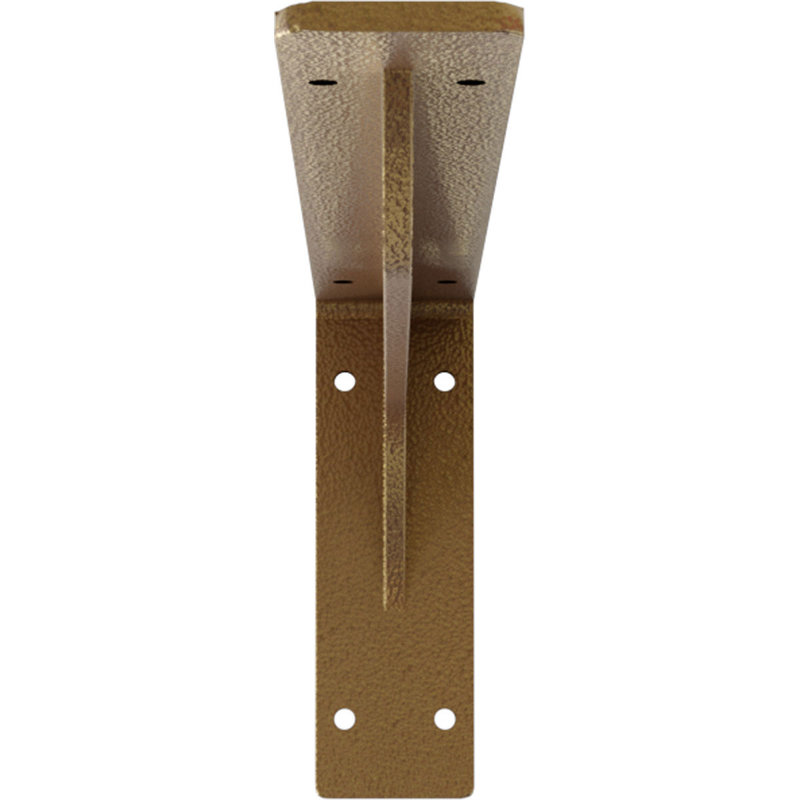 Support en acier Embrey, H 6,5 po x l 2 po x P 16 po, Or martelé