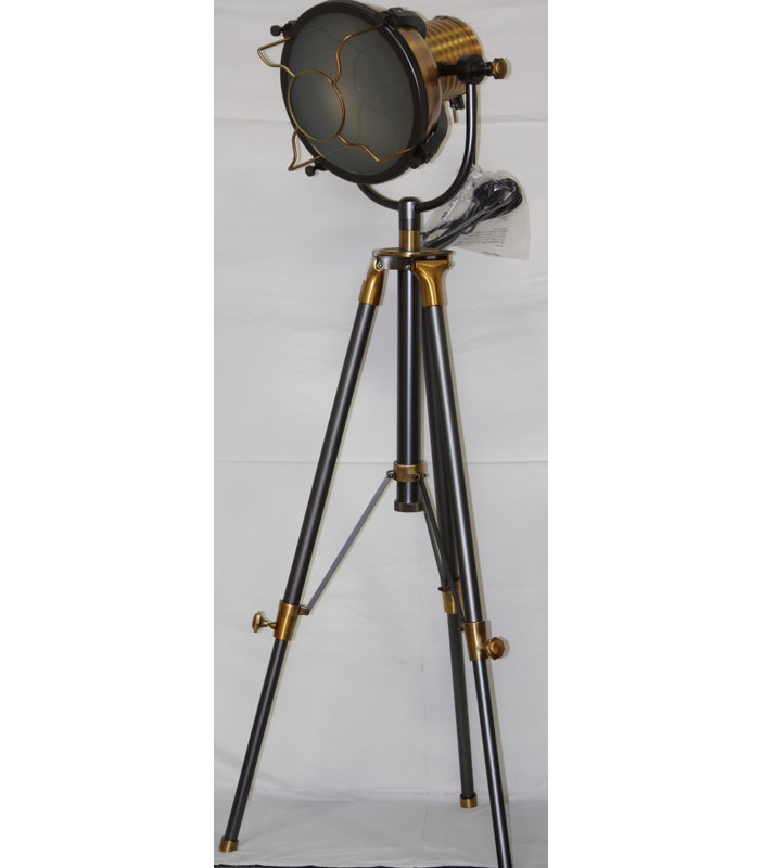 74'' Silver Gray Tripod Floor Lamp