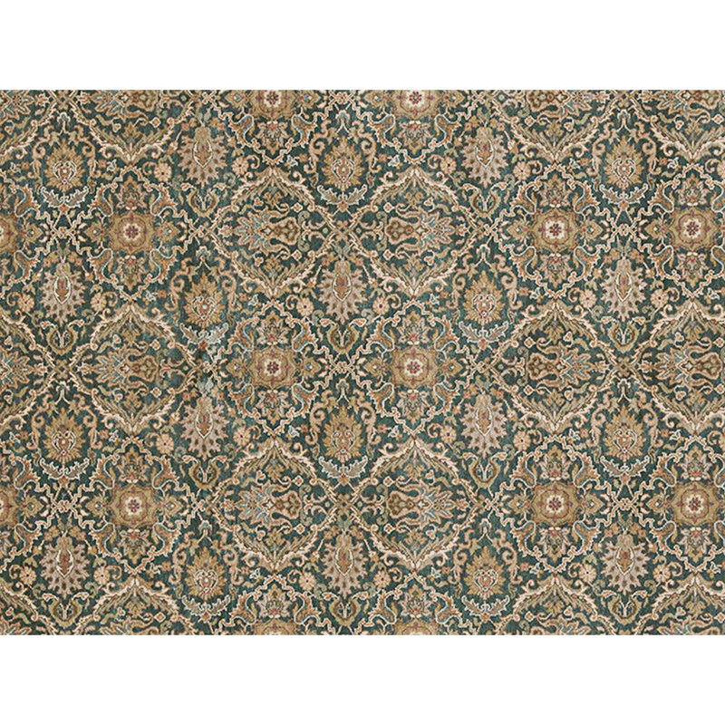 High-Quality Hand-Knotted Green Area Rug