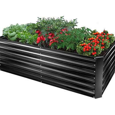 Heavy-Duty Galvanized Steel Raised Bed Garden Bed Kit, Raised Garden Boxes Outdoor, Garden Beds for Flowers, Vegetables, Herbs -  Arlmont & Co., 6328BABC6CA3401297432E4CD6315B96