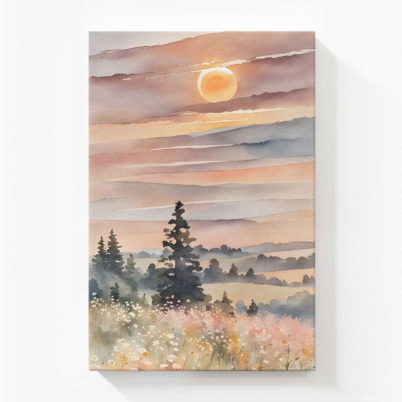 Coucher de soleil à Blooming Valley II, Toile tendue, H 72 po x l 48 po x P 1,25 po