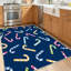 Tapis d'intérieur transparent lavable à la machine, à rayures et motifs de bonbons de Noël-1543451246