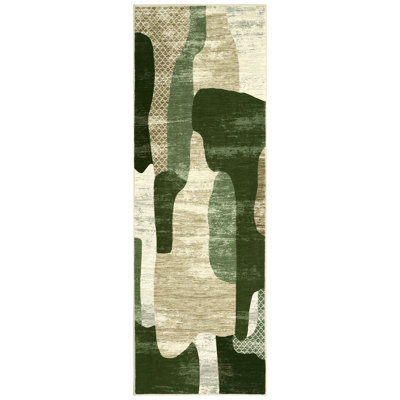 Modern Abstract Area Rugs Living Room Rug, Machine Washable Non Slip Rug for Bedroom, Low Pile Contemporary Floor Carpet for Dining Room Home Office, Foldable Thin Mat