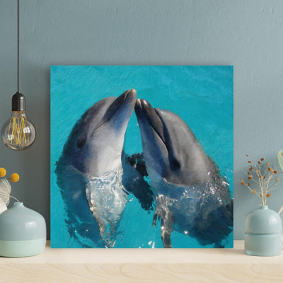 " Pair Of Dolphins " Painting Print