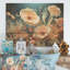Anémone de pêche, seiche, corail sous l'eau, art mural sur bois de pin naturel-184474896