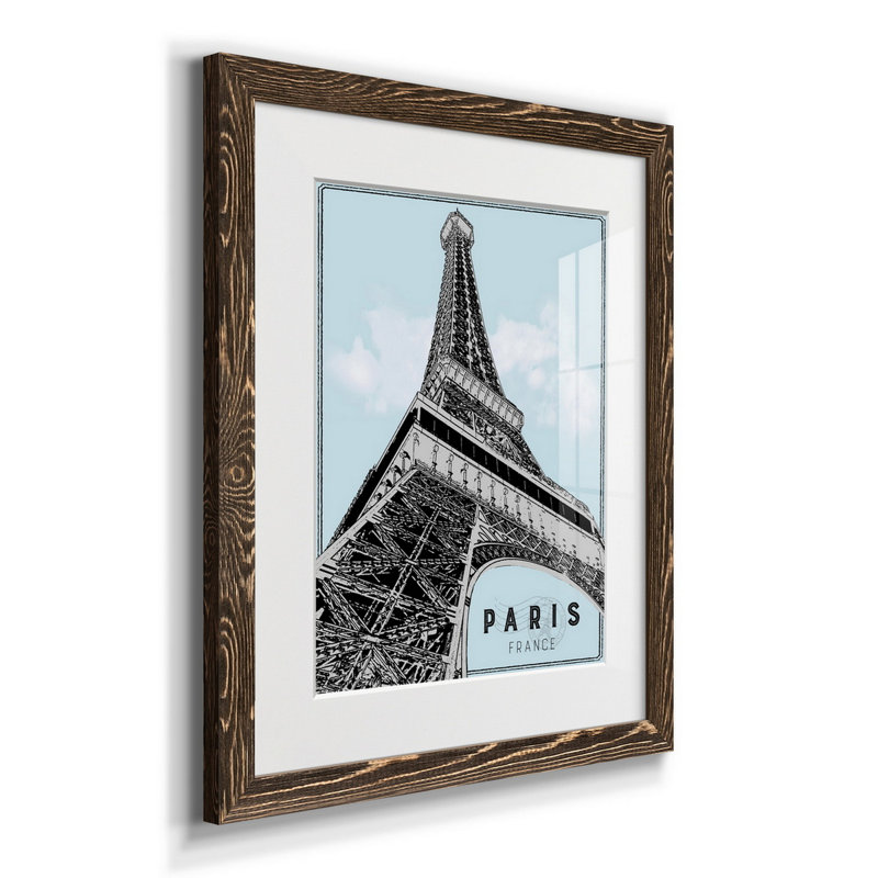 Mid Modern Paris - Cadre photo, impression sur papier, H 24 po x l 18 po x P 1,5 po, Cadre noyer