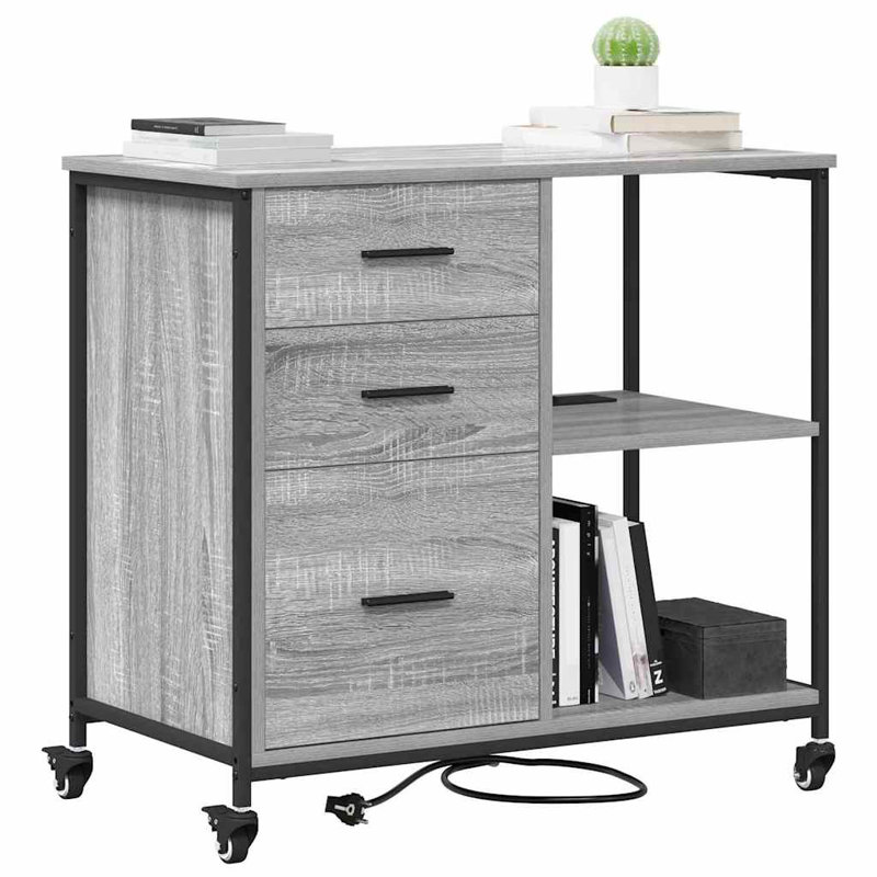 Storage Cabinet, Grey Sonoma