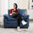 Chenille Oversized Accent Armchair-1387783656