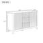 Cabinet d'entrée avec design Wave - 3 tablettes réglables, 3 tiroirs et portes à fermeture en douceur, console de rangement avec poignées en métal-857255698