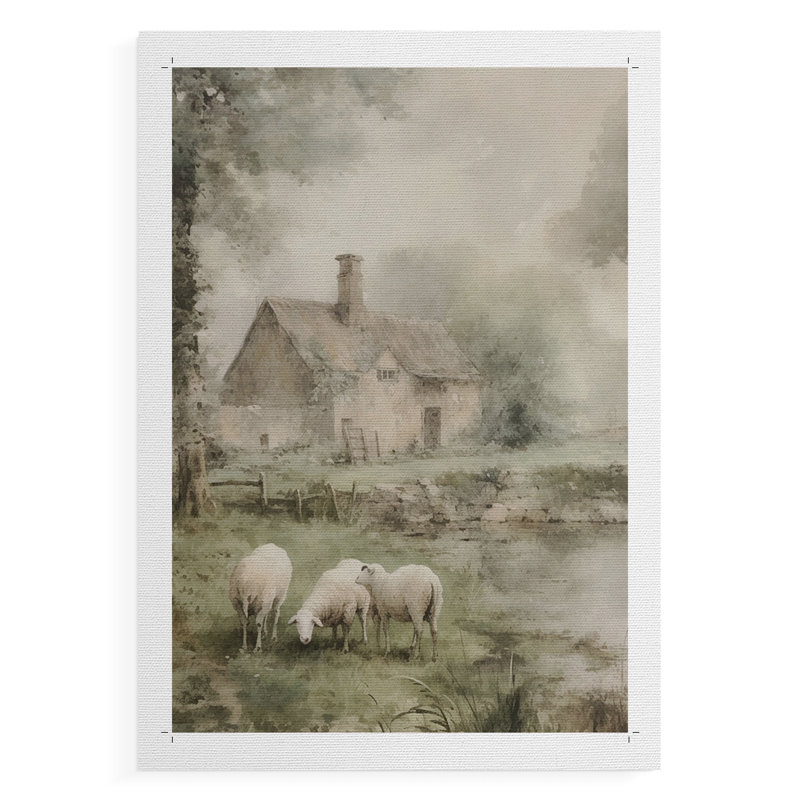 Paysage rétro Lxxxv - impression sur toile seulement - non encadrée, H 18 po x l 12 po