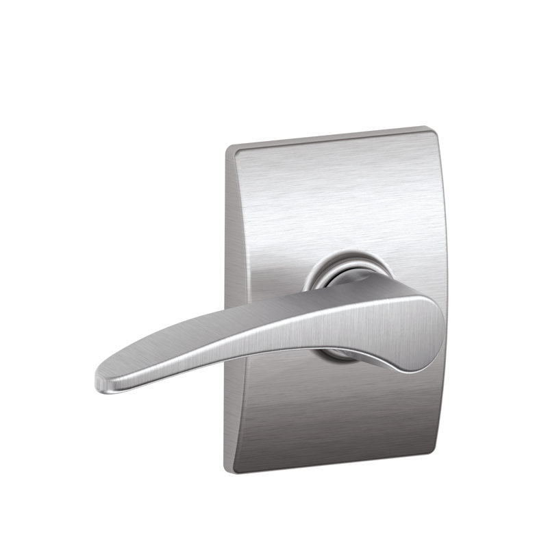 Manhattan Lever with Century Trim Hall and Closet Lock, Satin Chrome