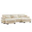U Shape Modular Sectional Sofa Couch With Two Movable Ottomans, Comfy Couch-654001953-667759171