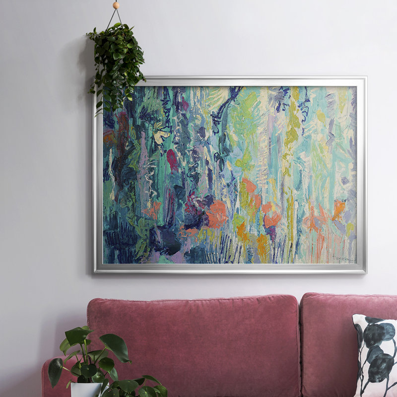 Toile encadrée de qualité supérieure Downpour Butterflies - prête à être accrochée, Toile encadrée argentée avec coins fermés