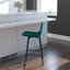 Henrine Upholstered Counter Stool with Metal Frame-277268265