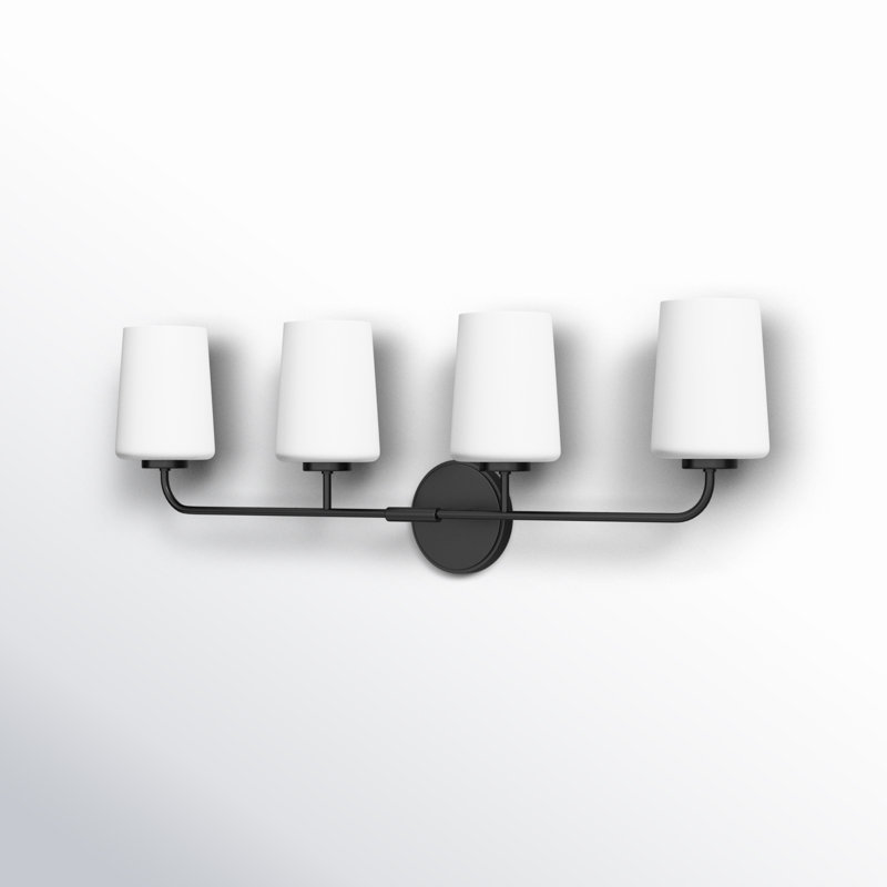 Éclairage de salle de bain à intensité variable 4 lumières Fitz, Noir
