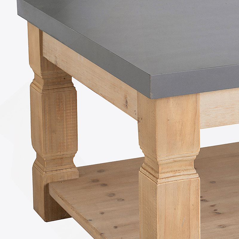 Rectangular Coffee Table With Manufactured Wood Table Topand Shelf