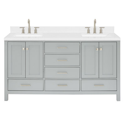  Meuble-lavabo double 66,25 po avec comptoir