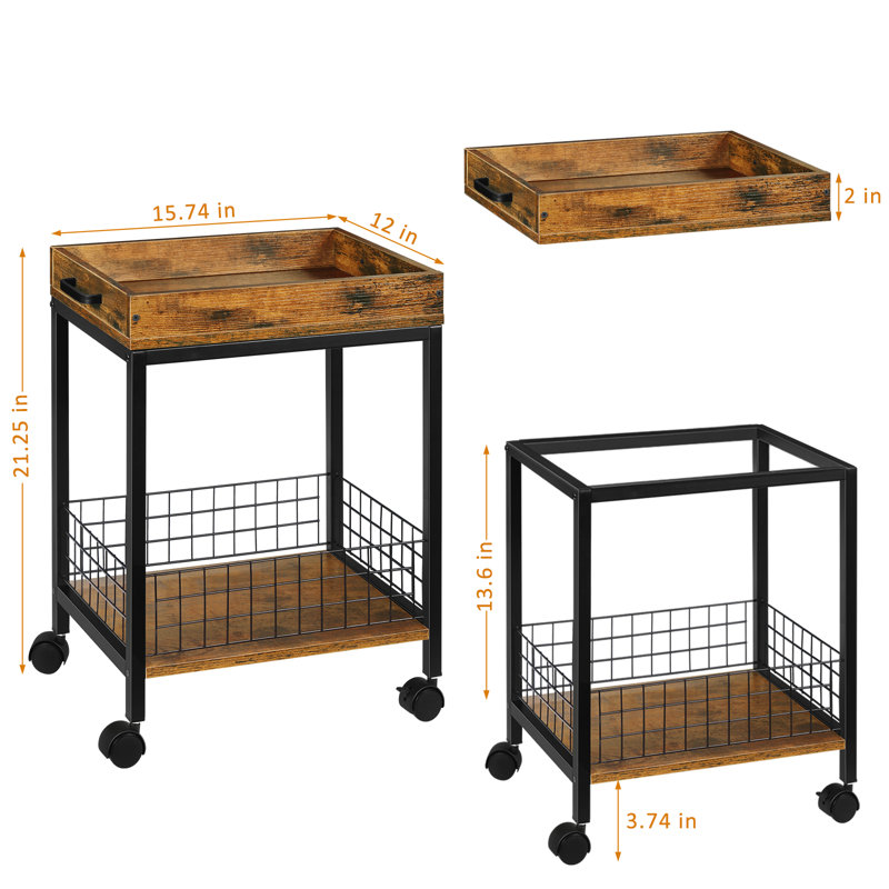 Solid Wood Top End Table