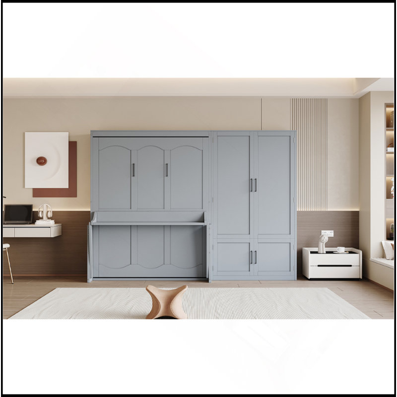 Lit escamotable avec lit escamotable Murphy, Gris