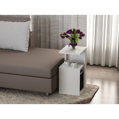 Table de bout avec rangement Carruthers