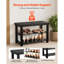 3 Tier Shoe Rack Bench 27.6 x 11.3 x 17.8 Inch Wood Shoe Storage Entryway Bench