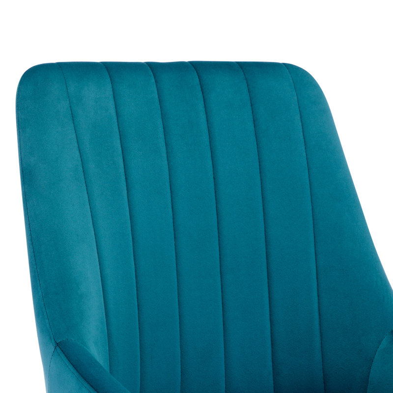 48cm H Tufted Velvet Upholstered Side Chair, Atrovirens
