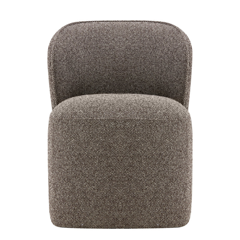 Chaise rembourrée Niha, Tweed Gellar Earth