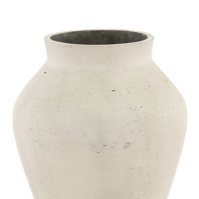 Faustus Vase, Antique White, 15.94" H x 12.79" W x 12.79" D
