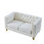 3-Seater + 2-Seater Combination Sofa.GREY VELVET-2018701665