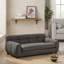 Soft Cozy Pet Couch with Backrest and Armrests, Rectangular Modern Sofa for Small and Medium Breeds, Dark Grey-412262186