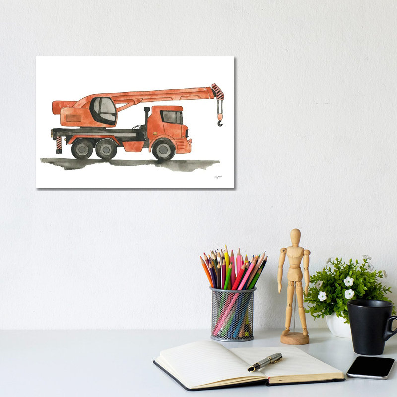 Crane 1 Piece Wrapped Canvas Painting, 20.32cm H x 30.48cm W