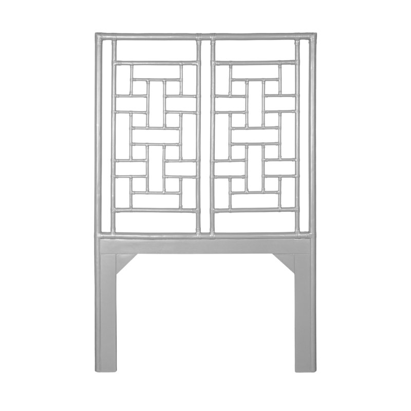 Ohana Rattan Open-Frame Headboard, Twin, Light Gray