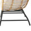 Fauteuil pour œufs en osier et tissu extensible avec coussins 2 personnes MICLEED