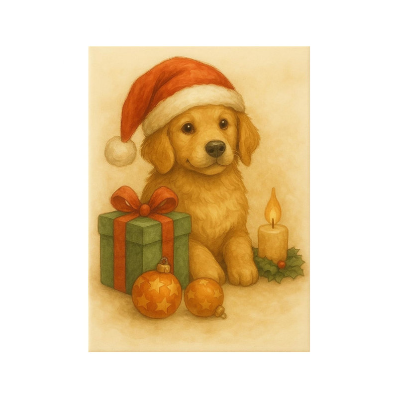 Art mural en toile Golden Retriever 16 po x 20 po