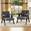 Fauteuil d'appoint surdimensionné avec structure en métal et accoudoirs-230125135