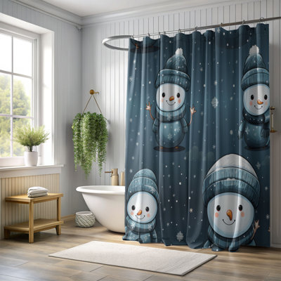 Frozen Snowman - Premium Shower Curtain