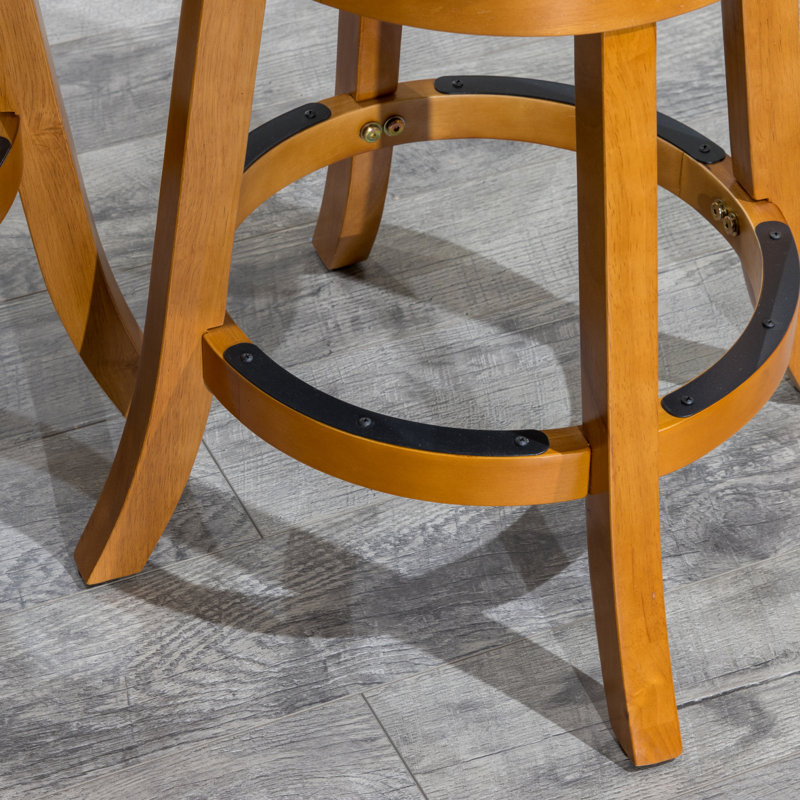 Nichoas Swivel Upholstered Counter Stool, Natural, Charcoal, Bar Stool (30.1" Seat Height)