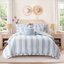 6 PCS Full/Queen Comforter Set, Blue