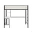 Lit mezzanine simple avec bureau et tablettes