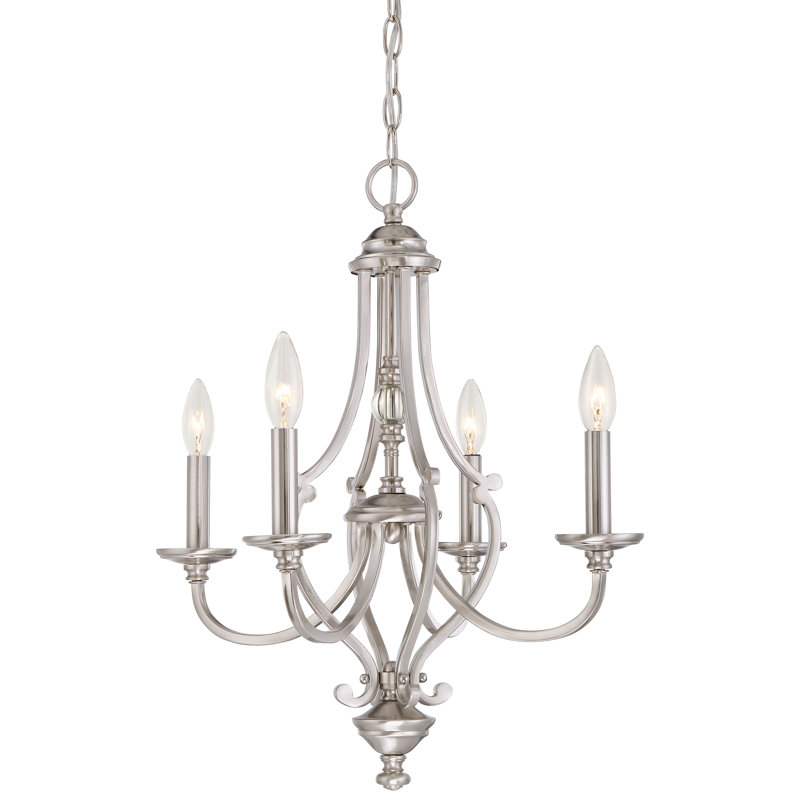Darby Home Co Audane Brushed Nickel With Clear Chandelier