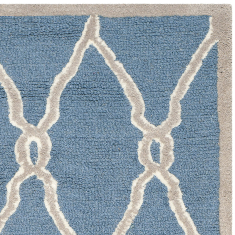 Albatross Geometric Wool Hand Woven Area Rug, Rectangle 91 x 152cm