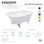 Baignoire sur pattes ovale rectangulaire en fonte 60 pouces Kingston Eden-52368738