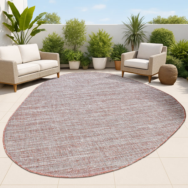 Wrought Studio Omid Modern Rustic Abstract Beige/Red Indoor/Outdoor Rug ...