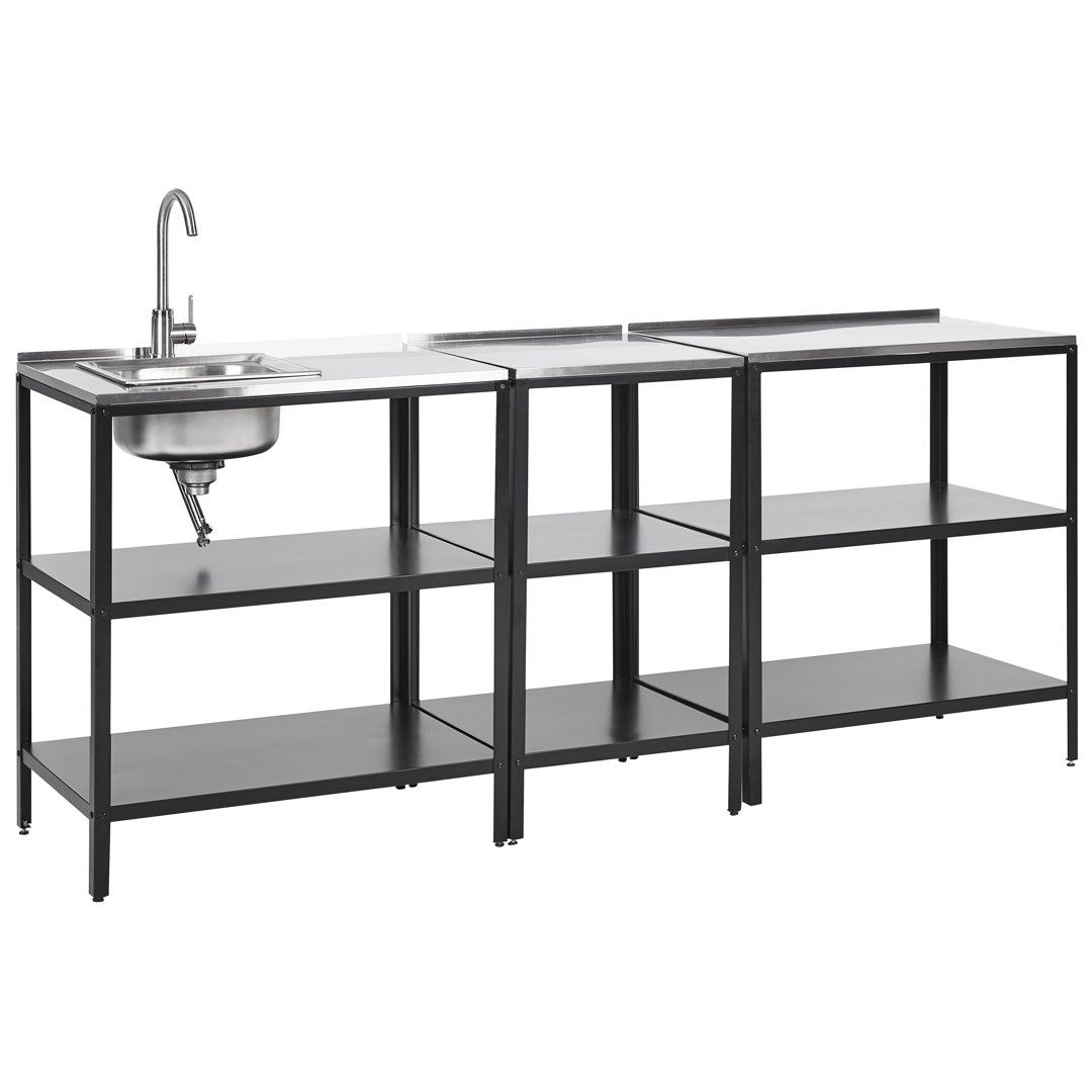 Beliani 210cm 3 Modular Outdoor Kitchen
